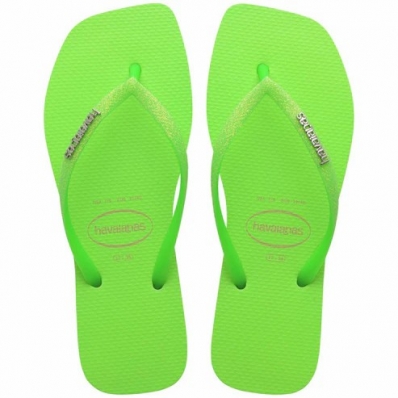 SANDALIA HAVAIANAS SLIM SQUARE GLITTER NEON