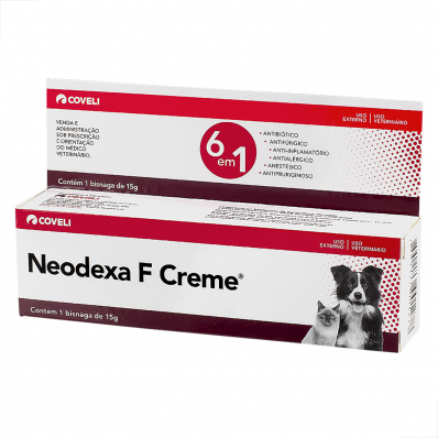 6 em 1 Neodexa F Creme para Caes e Gatos 15 g
