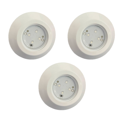 Kit 3 Luminária Led Para Piscinas RGB ABS 9w Até 12m² 