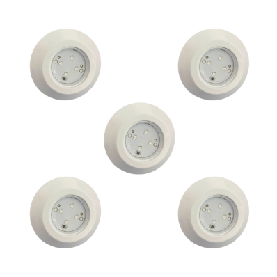 Kit 5 Luminária Led Para Piscinas RGB ABS 9w Até 12m² 