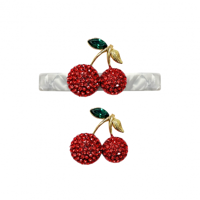 Kit Presilha + Broche Cereja