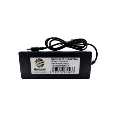 FONTE 12V/10A CABEADA - GOLD - FASGOLD 120W