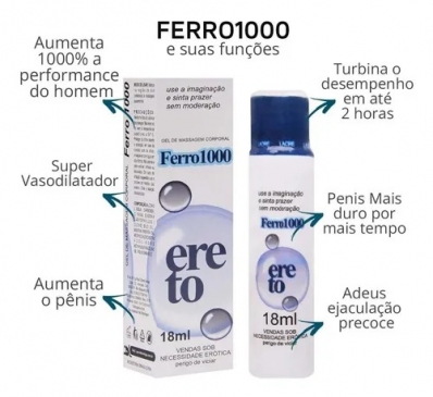 FERRO 1000 ERETO RETARDANTE MASCULINO SECRET LOVE