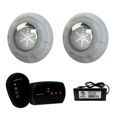 2 Refletor LED RGB 9W + Módulo RGB + Fonte 2A 24W
