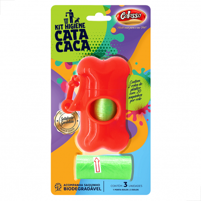 Kit Higiene Cata Caca Colosso Chaveiro com 2 Refis