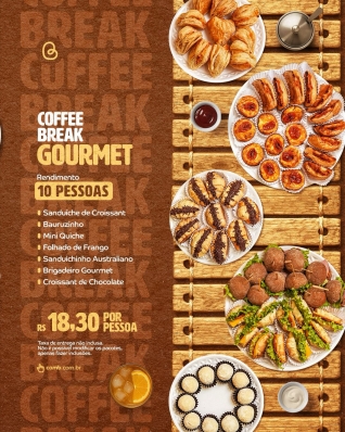 Coffee Break Gourmet para 10 pessoas