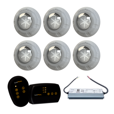 Módulo 2 Saídas + Fonte Blindada 5A 60W + 06 Refletor RGB 9W