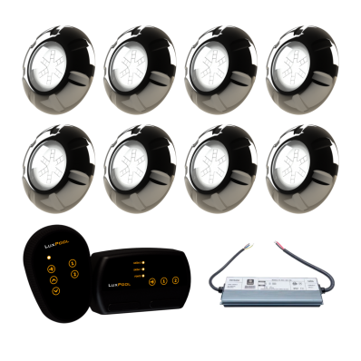 Módulo 2 Saída + Fonte Blindada 10A 120W + 8 Refletor Inx 9W