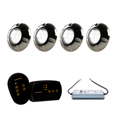 Módulo 2 Saídas + Fonte Blindada 3A 36W + 4 Refletor Inox 9W