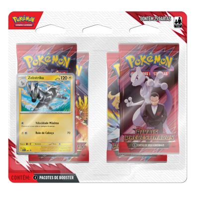 POKEMON EV10 RIVAIS PREDESTINADOS QUADRU PACK ZEBSTRIKA