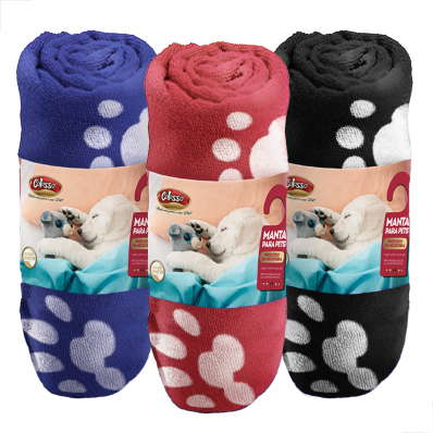KIT 3 UN Manta Coberta p/ Caes e Gatos Colosso