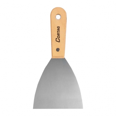 ESPATULA ACO INOX 10CM COM CABO DE MADEIRA CORTAG 