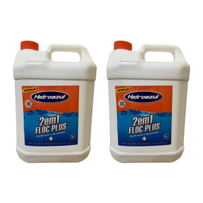 Kit 2 Floc Plus 2em1 Clarificante e Decantador 5L Hidroazul
