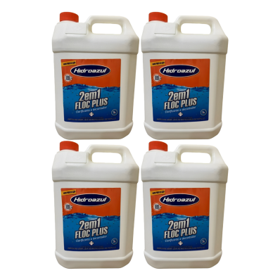 Kit 4 Floc Plus 2em1 Clarificante e Decantador 5L Hidroazul