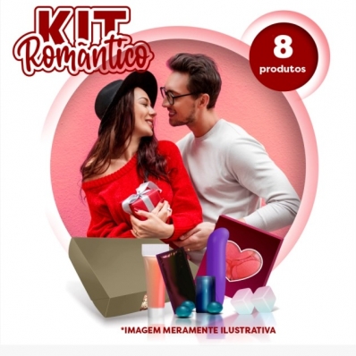 KIT ERÓTICO ROMÂNTICO UNISSEX 8 ITENS