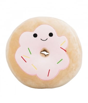  Rosquinha Sabor Morango Rosto 32x14x32cm - Pelúcia