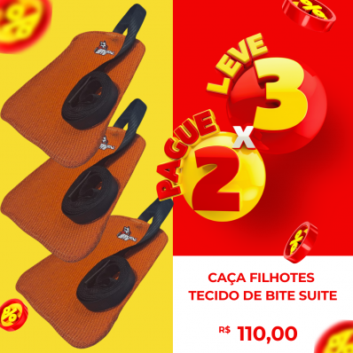 CAÇA FILHOTES EM TECIDO DE BITE (PAGUE 2 LEVE 3)
