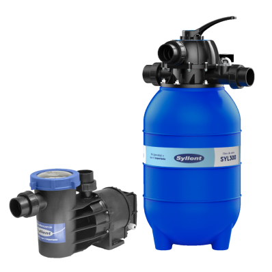Kit Filtro SYL300 e Bomba Syllent 1/3CV Piscinas Até 37.000L