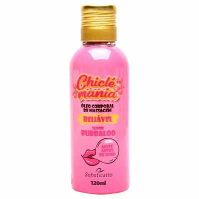 ÓLEO PARA MASSAGEM BEIJÁVEL CHICLÉ 120ML