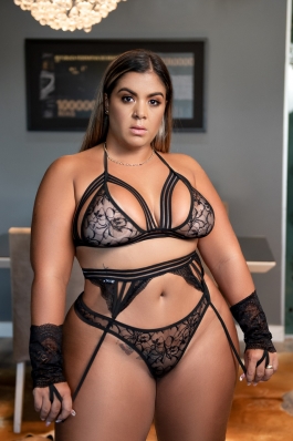 CONJUNTO AMANTE SEM BOJO COM CINTA LIGAS E CALCINHA Ref.: 02322 TAM. GG(46)