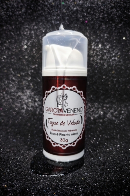 LUBRIFICANTE SILICONADO TOQUE DE VELUDO - ROSA E PIMENTA RUBRA 30G