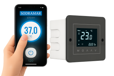 Comando Digital Touch Wifi P/Sauna Steam A Inox Sodramar