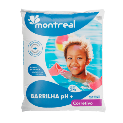 pH Mais Barrilha 2kg Montreal - Piscina Limpa Elevador de pH