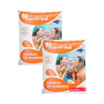 Kit 2 Montreal Sulfato de Alumínio Decantador 2kg