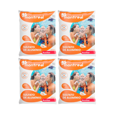 Kit 4 Montreal Sulfato de Alumínio Decantador 2kg
