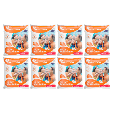 Kit 8 Montreal Sulfato de Alumínio Decantador 2kg