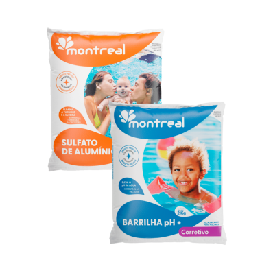 Kit 1 Sulfato de Alumínio 2kg 1 pH Mais 2kg Montreal