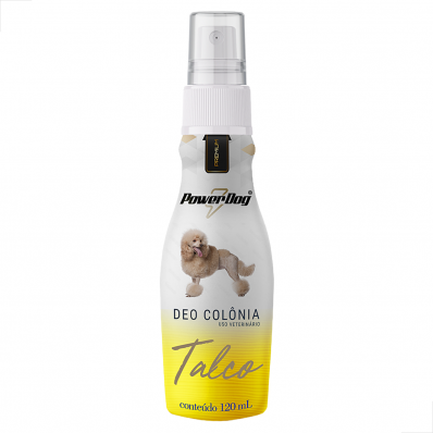 Deo Colonia para Caes e Gatos PowerDog Talco 120 ml