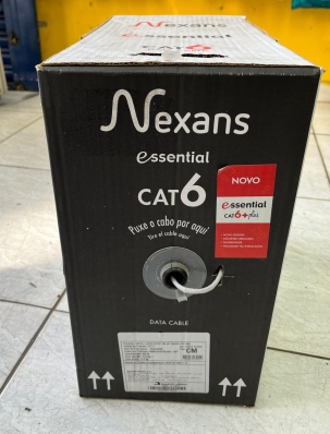 Cabo De Rede Cat6 Cinza 305 metros Essential cat 6 + plus Nexans