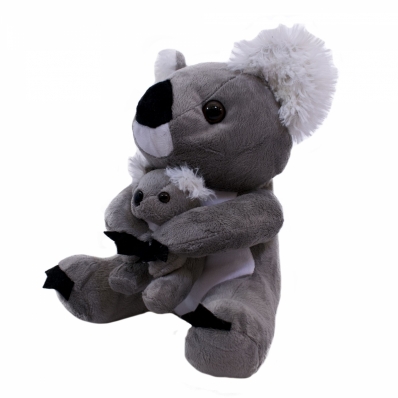 Coala Mãe E Filhote 27cm Pelúcia