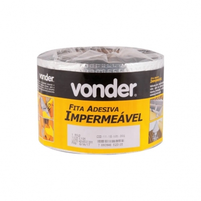 FITA ADESIVA IMPERMEAVEL 10CM X 10M VONDER 