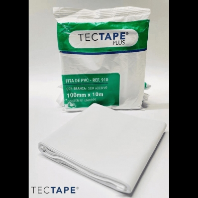 FITA PVC 100MMX10M BRANCA (TECTAPE)