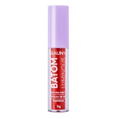 Bauny - Batom Líquido Luminous - Cherry - 3g