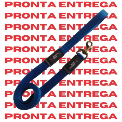 GUIA POLIPROPILENO AZUL 1,50 M X 25MM - MOSQUETÃO DE LATÃO (PRONTA ENTREGA)