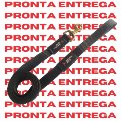 GUIA POLIESTER 5,0 X 20MM - MOSQUETÃO DE LATÃO (PRONTA ENTREGA)
