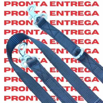 GUIA CARABINEIRA 1,80M - FITA DE PROLIPROPILENO 20MM - MOSQUETÃO DE LATÃO (PRONTA ENTREGA)