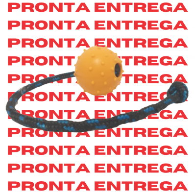 BOLA BORRACHA MACIÇA 6CM DIÂMETRO (COM CORDA) PRONTA ENTREGA