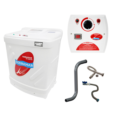 Sauna Gerador Vapor 6kw Bif. CL Analógico + Instalação Inox