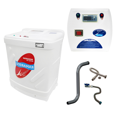 Sauna Gerador Vapor 12kw Bif. CL Digital + Instalação Inox