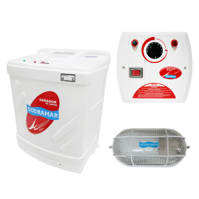 Sauna Gerador Vapor 12kw Bif. CL Quadro Analógico Luminária