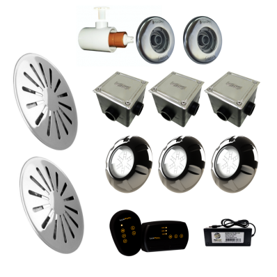 Kit Completo Para Piscina Dispositivos e Iluminação Led RGB