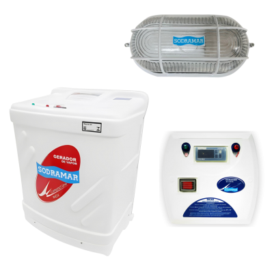 Kit Sauna Bifásica 12KW com Comando Digital e Luminária