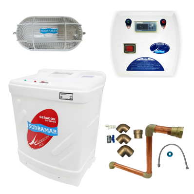 Sauna 12kw Bif. Quadro Digital Instalação de Cobre Luminária