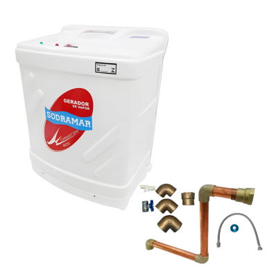 Kit Sauna Gerador Vapor 15KW Trifásico e Instalação de Cobre