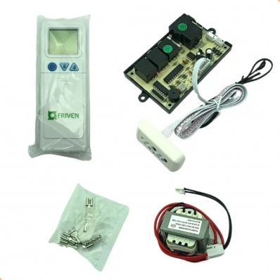 KIT CENTRAL UNIVERSAL COM LED E CONTROLE REMOTO FRIVEN