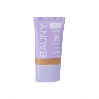 Bauny Cosméticos Matte FPS 25 060 - Base Líquida 27g